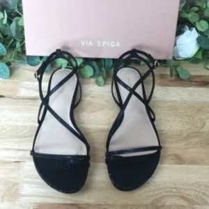 Via Spiga Calandre Sandal, Size 9.5 M - Black