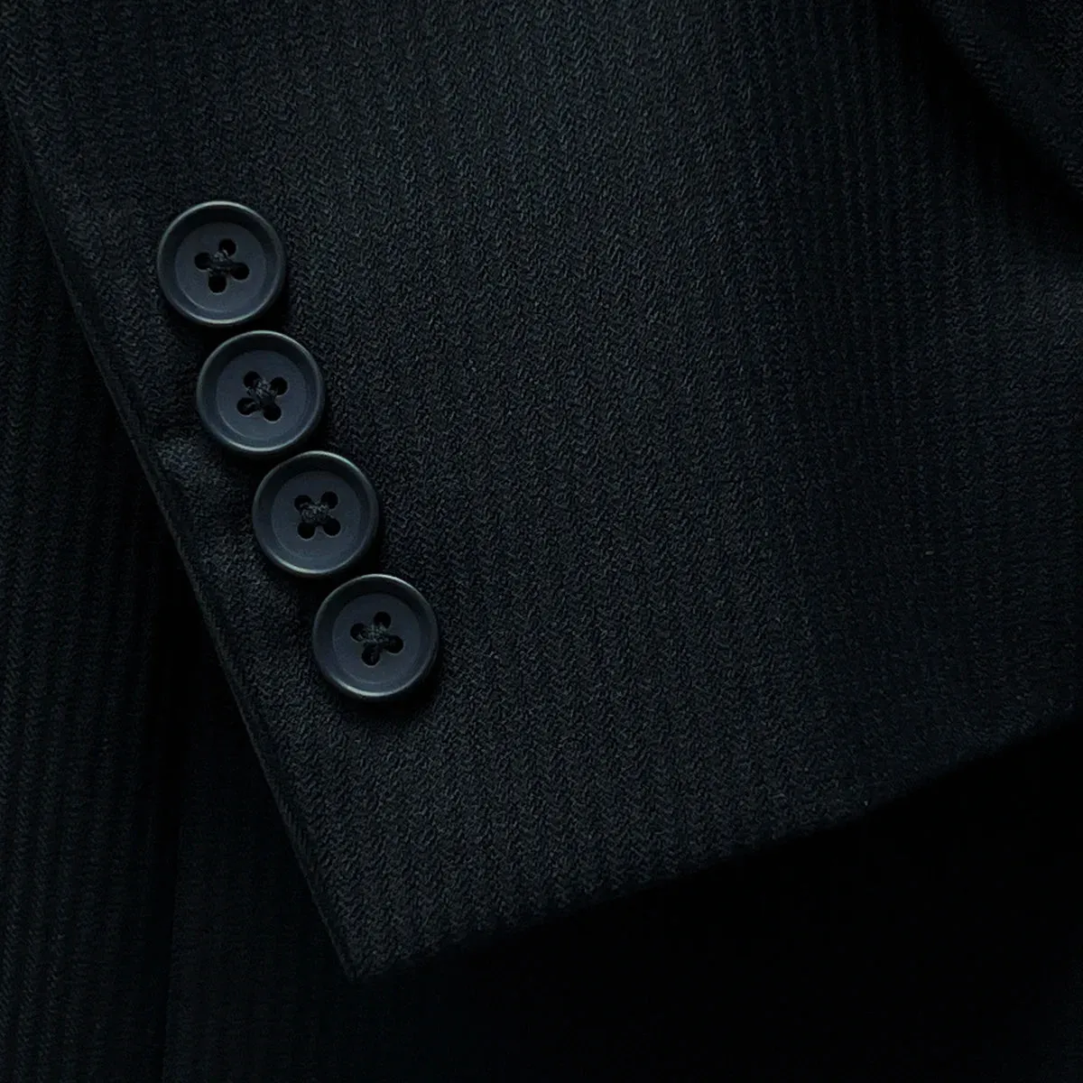 Westwood Hart Black Herringbone Men's Suit