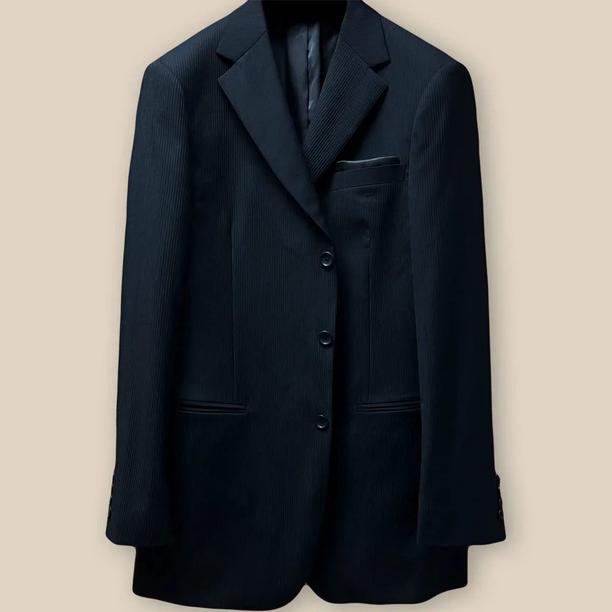 Westwood Hart Black Herringbone Men's Suit