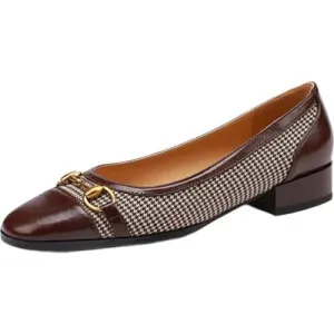Women′ S Toe Flat Low Heeled Pumps