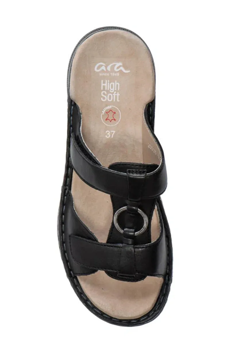 WOMEN'S ARA HERRA SLIDE SANDAL | BLACK