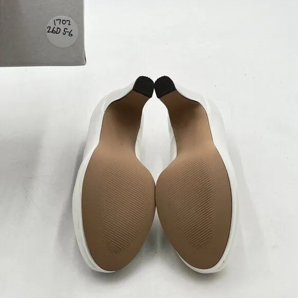 Women's Low Platform High Chunky Heeled Slip On Closed Round Toe Pump Elegant
