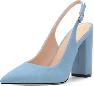 Women's Pointed Toe Slingback Heels, High Heel Shoes for Women