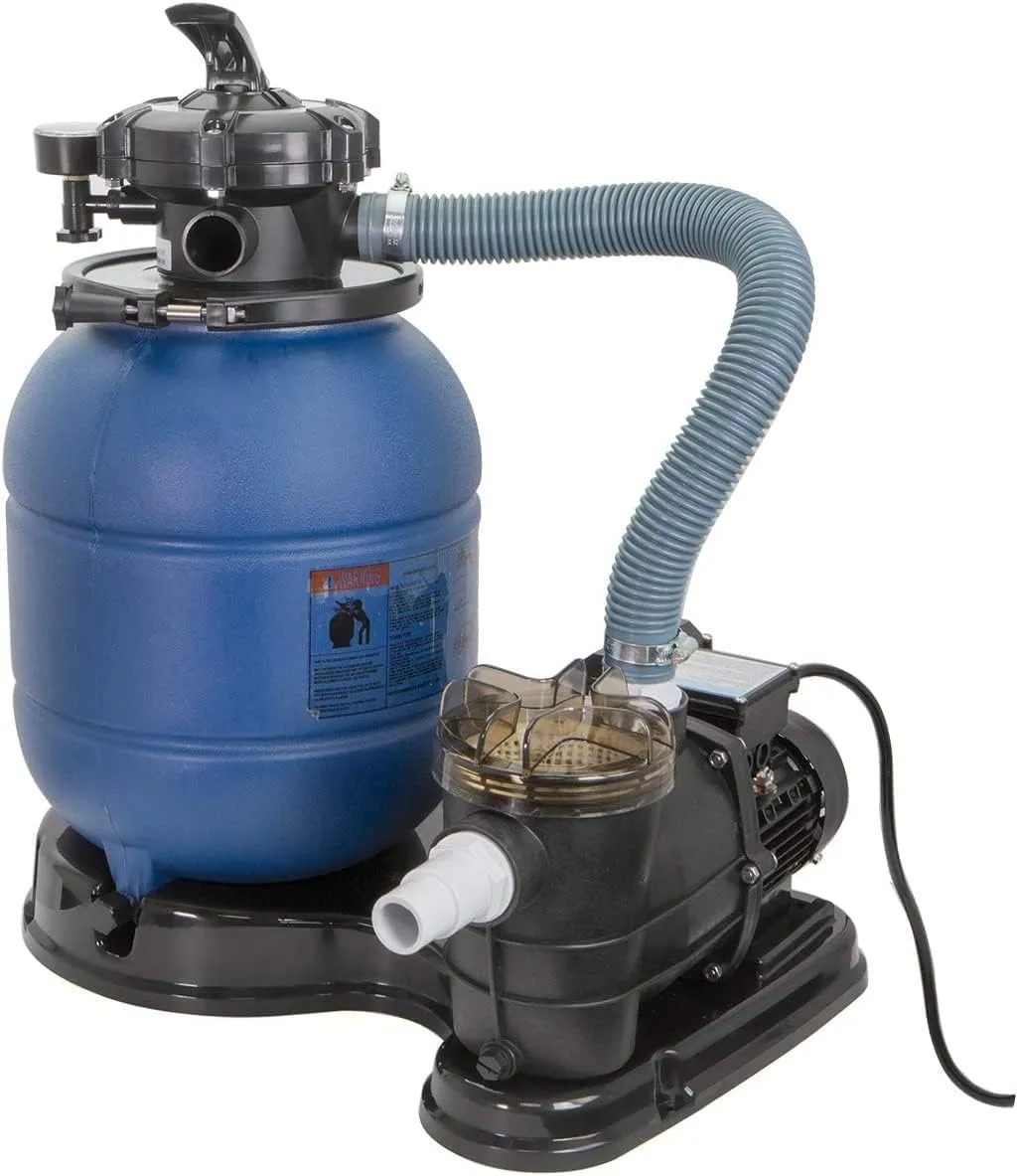 XtremepowerUS 13" Sand Filter 3/4HP Pool Pump Max 2,400 GPH High-Flow for Above Ground Swimming Pool Set Multi-Port Valve Up To 10,000 Gallons