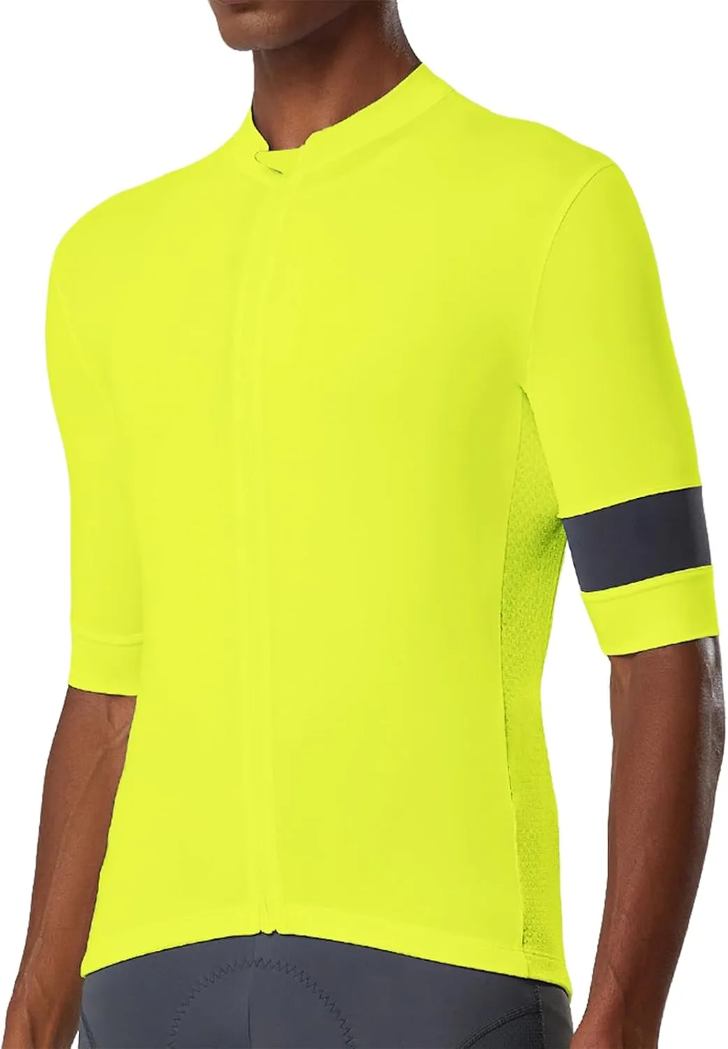 YKYWBIKE Cycling Jersey Men Aero Race Fit, Road Bike Jersey Short Sleeved,Moisture Wicking, Breathable,Zip Pocket,UPF50 