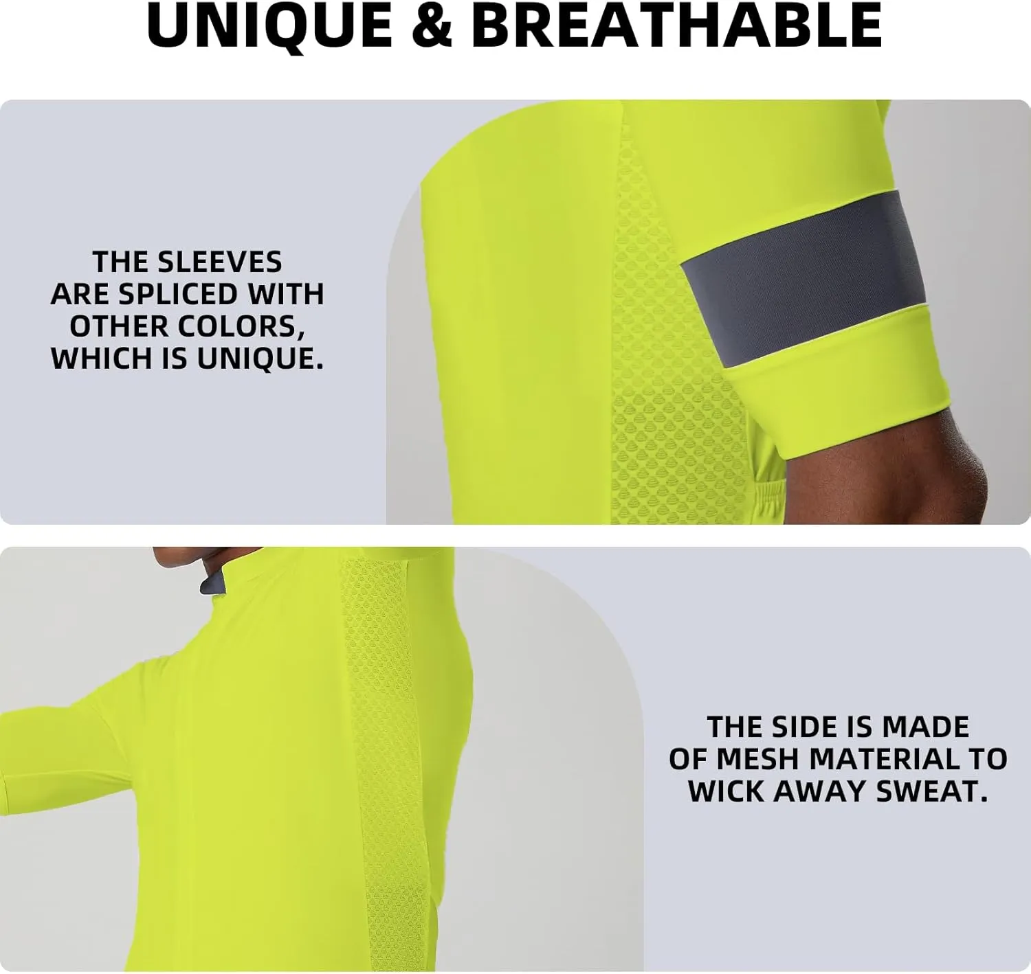 YKYWBIKE Cycling Jersey Men Aero Race Fit, Road Bike Jersey Short Sleeved,Moisture Wicking, Breathable,Zip Pocket,UPF50 