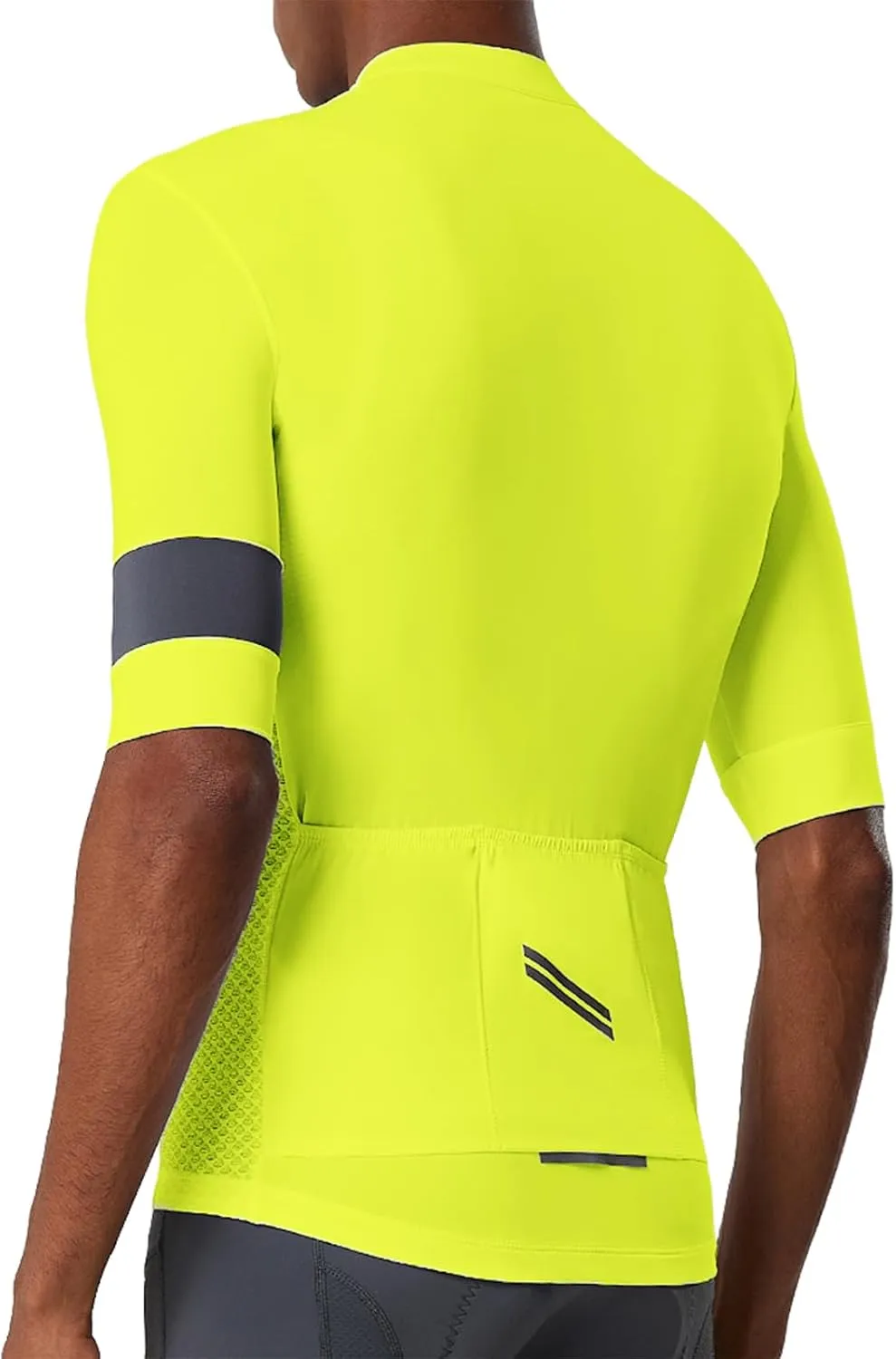 YKYWBIKE Cycling Jersey Men Aero Race Fit, Road Bike Jersey Short Sleeved,Moisture Wicking, Breathable,Zip Pocket,UPF50 