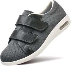 ZGDG Men's Diabetic Edema Shoes Wide Width Walking Shoes with Adjustable Closure Lightweight Non-Slip Sneaker for Swollen Feet Elderly Hammertoe Arthritis Bunions